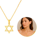 Colar Estrela de Davi Banhado - DeusJoy.com