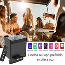 Karaokê Mbox Portátil - Dois microfones sem fio - DeusJoy.com