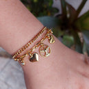 Pulseira Coração Espírito Santo banhado Ouro - DeusJoy.com