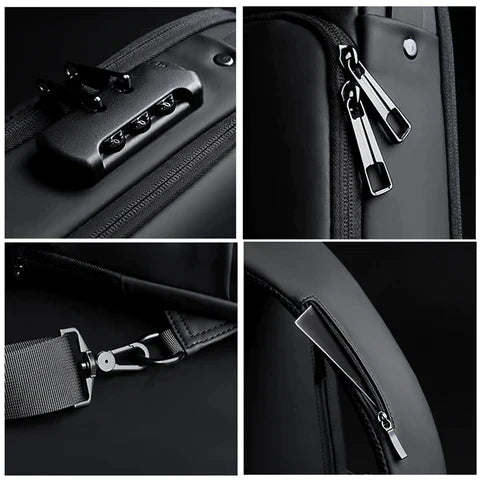 SecureBag Pro | Bolsa de Ombro Antifurto com Carregamento USB