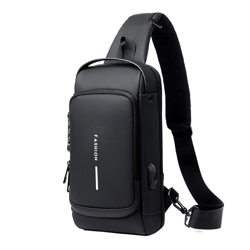 SecureBag Pro | Bolsa de Ombro Antifurto com Carregamento USB
