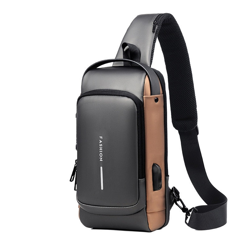 SecureBag Pro | Bolsa de Ombro Antifurto com Carregamento USB