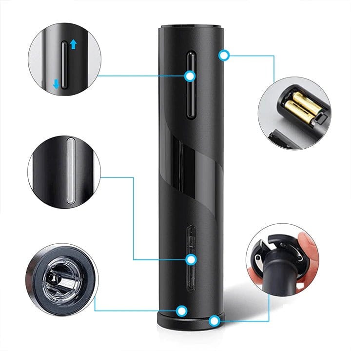 Abridor de Vinho Elétrico Maxforça - Abra sua garafa sem esforço - DeusJoy.com