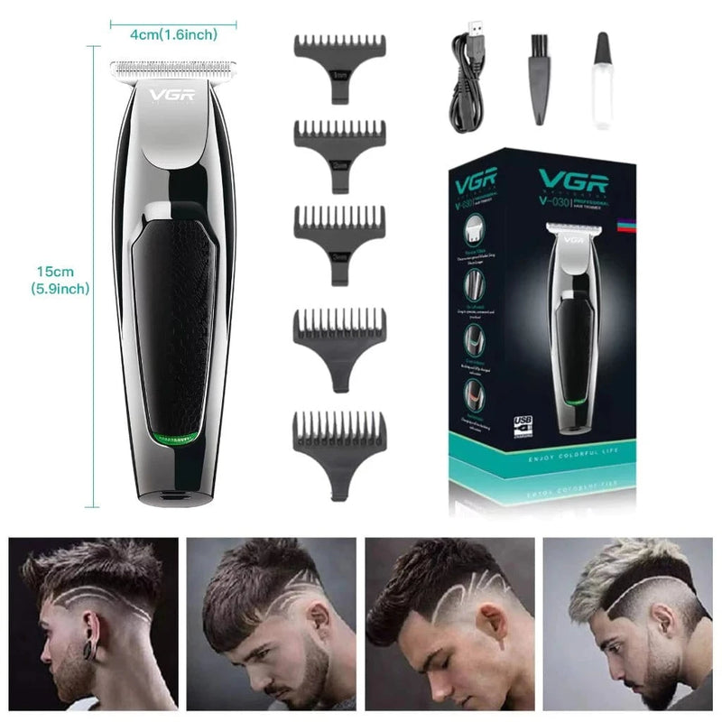 Barbeador VGR - Corte Profissional Cabelo E Barba Cabelereiro - DeusJoy.com