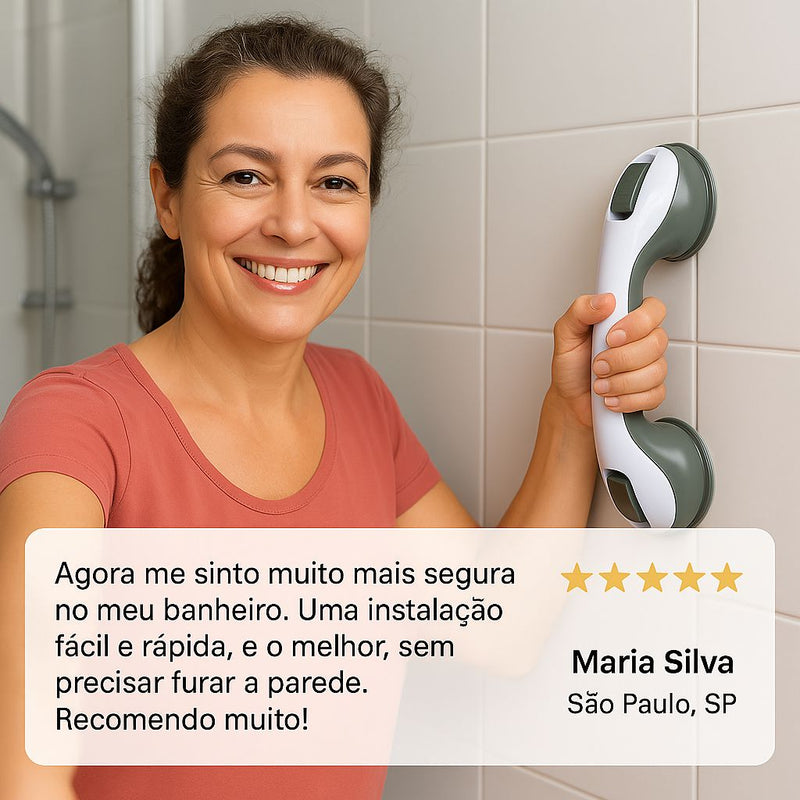 Barra de Apoio Portátil para Banheiro - SafeGrip Pro