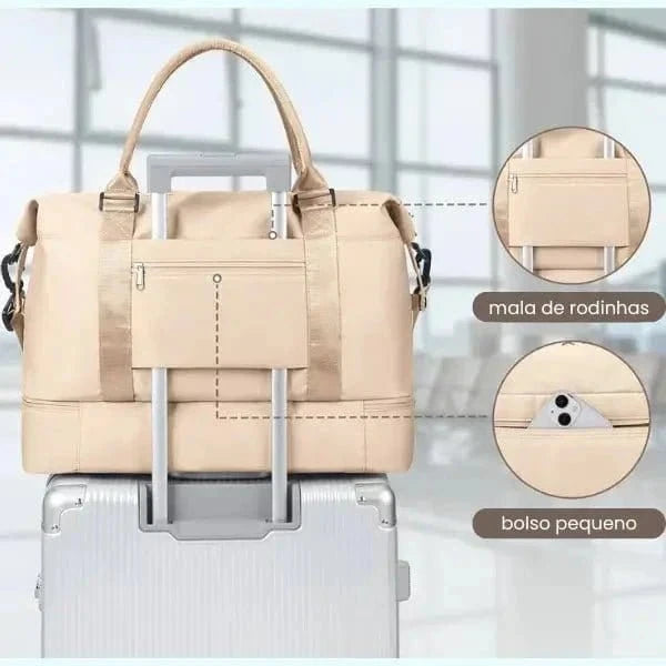 Bolsa - Mala com Bolsos Multifuncionais - Elegância Urbana - DeusJoy.com