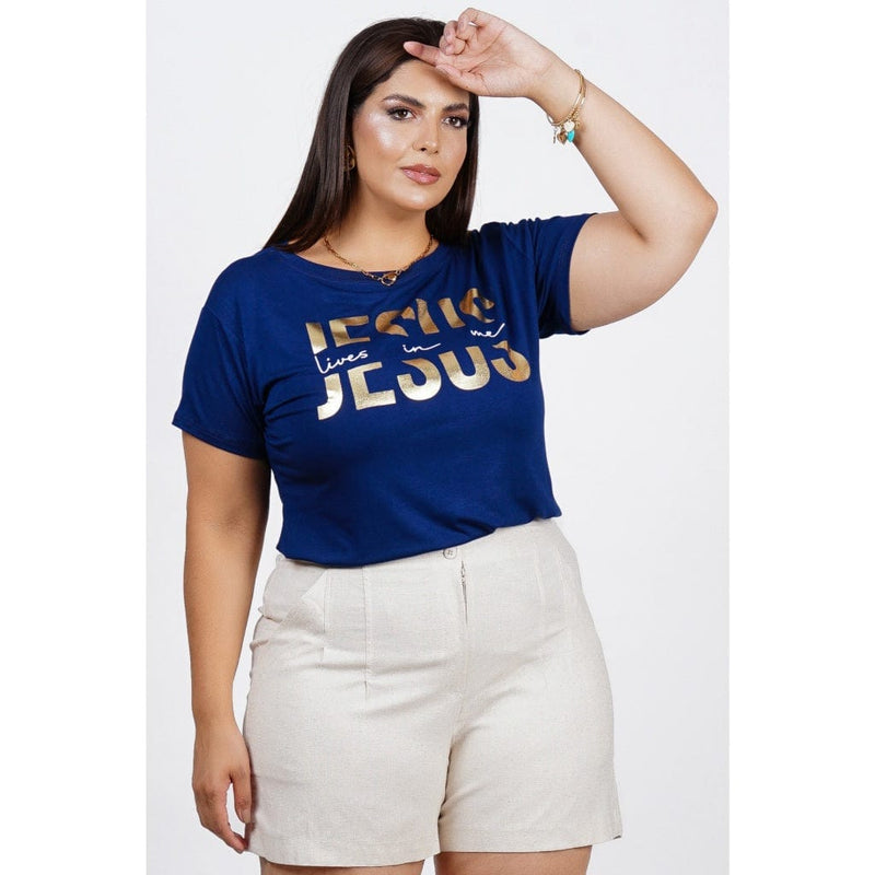 Camiseta Feminina T-shirt Moda Evangelica Jesus - DeusJoy.com