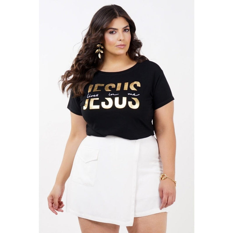 Camiseta Feminina T-shirt Moda Evangelica Jesus - DeusJoy.com