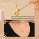 Colar Estrela de Davi Banhado - DeusJoy.com