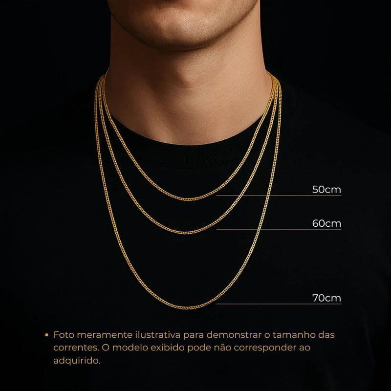 Corrente de Fé com Cruz Dourada – Deus Joy Collection - DeusJoy.com