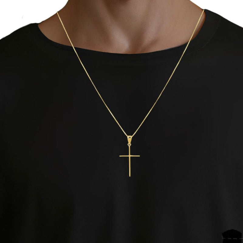 Corrente de Fé com Cruz Dourada – Deus Joy Collection - DeusJoy.com