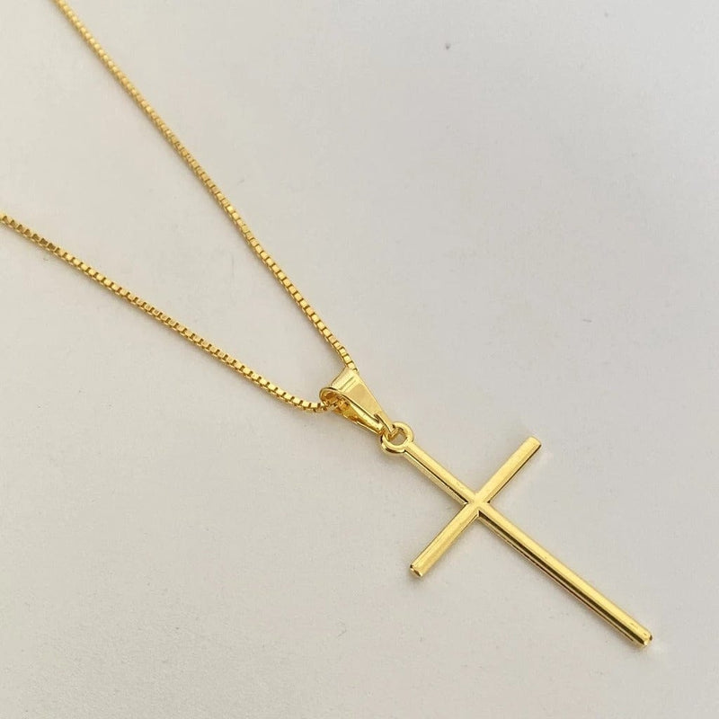 Corrente de Fé com Cruz Dourada – Deus Joy Collection - DeusJoy.com