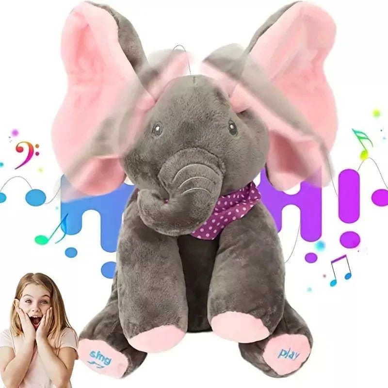 Elefante de Pelúcia que Canta e Interage - DeusJoy.com