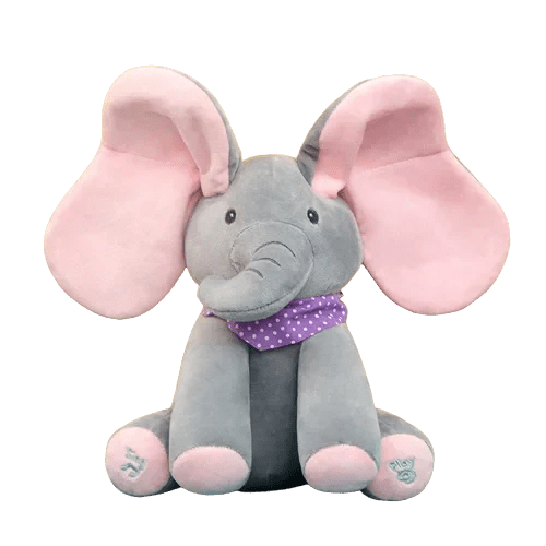 Elefante de Pelúcia que Canta e Interage - DeusJoy.com