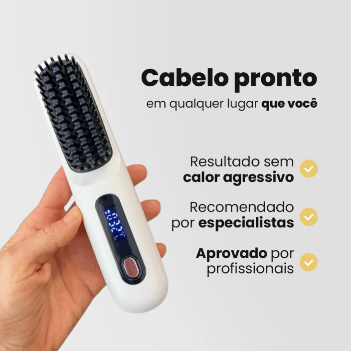 Escova Alisadora Profissional PureGlamer - DeusJoy.com
