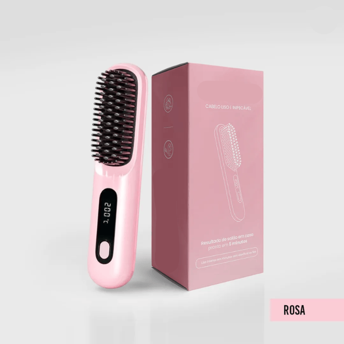 Escova Alisadora Profissional PureGlamer - DeusJoy.com