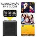 Karaokê Mbox Portátil - Dois microfones sem fio - DeusJoy.com