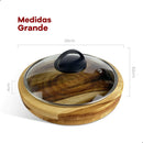 MesaNobre| Gamela Redonda Em Madeira com Tampa - DeusJoy.com