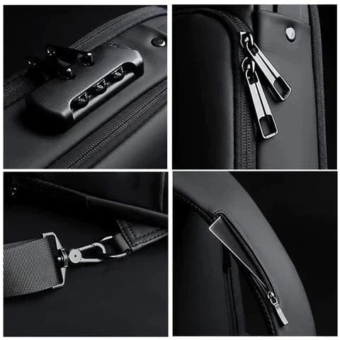 SecureBag Pro | Bolsa de Ombro Antifurto com Carregamento USB - DeusJoy.com