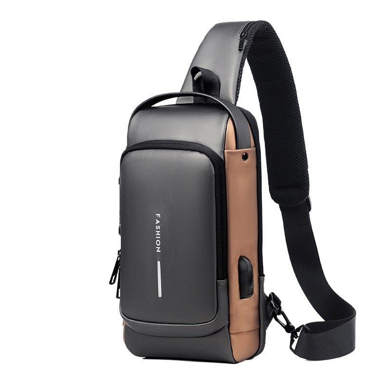 SecureBag Pro | Bolsa de Ombro Antifurto com Carregamento USB - DeusJoy.com