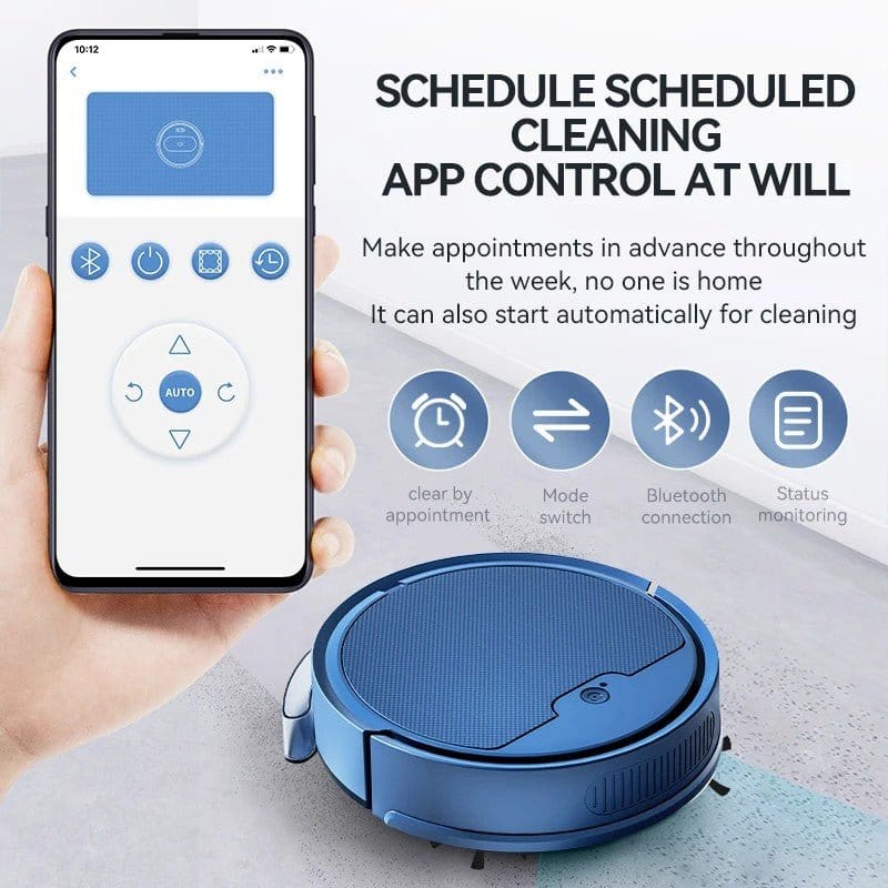 SmartClean Max 2000 – Robô Aspirador Inteligente com Controle e Alto Poder de Sucção - DeusJoy.com
