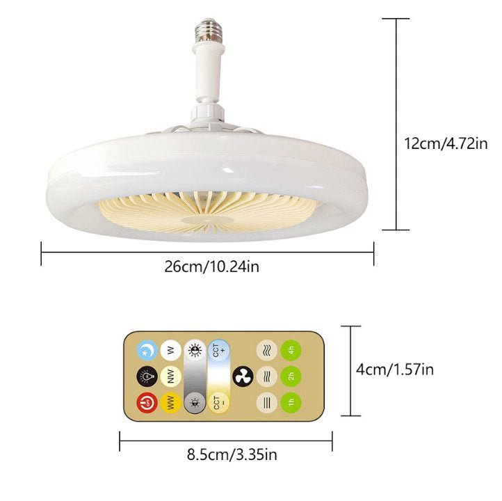 Ventilador de Teto com Luminária Turbo Led - DeusJoy.com